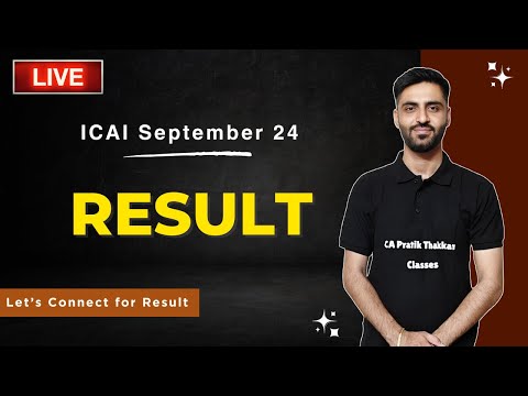 ICAI September 2024 Result LIVE | ca foundation result september 24  ca inter result sep 24