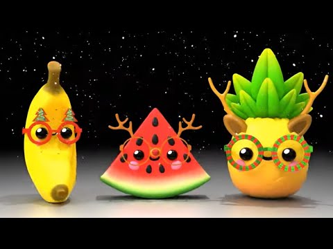 Baby Fruit Dancing - CHRISTMAS TOGHETTER - Christmas Song + Sensory Video