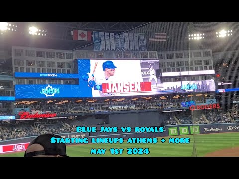 Blue Jays Vs Royals National Anthems, Starting Lineups, Intro, Jansen Home Run + More (5.1.2024)