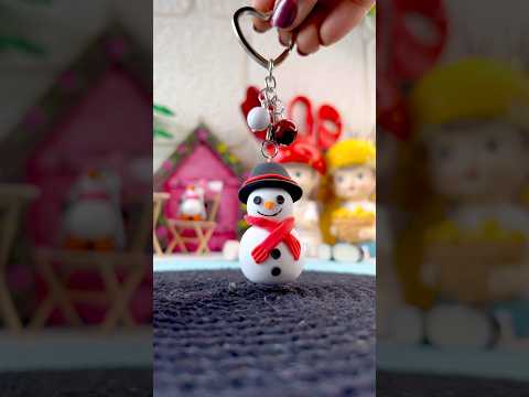 DIY Snowman ⛄️ #clay #snowman #chritmascraft #trending #shorts