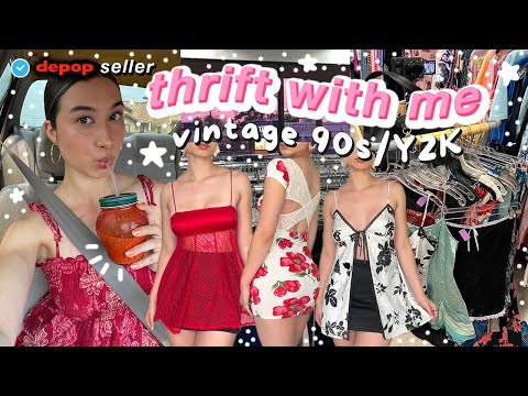 THRIFT WITH ME | 90s/Y2k THRIFT HAUL | FULL TIME DEPOP SELLER 🍓🎀⭐️