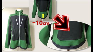 How to shorten a jacket with a zipper | How to reduce long sleeves | Clothing repair tricks