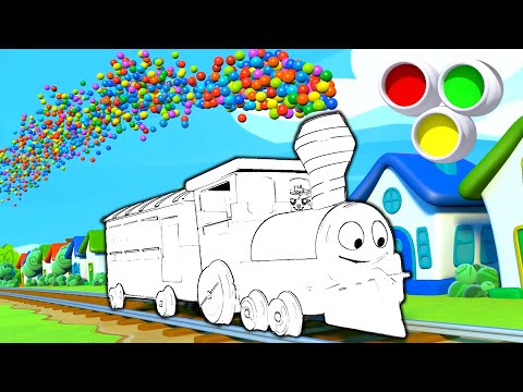 🚂🎨🖌️ Choo Choo Colors Journey with the Adventure Train - Finger Family & Nursery Rhymes for Kids