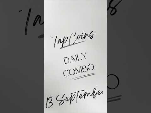 Taocoins daily combo 13 September | Tapcoin ka daily Aaj ka daily combo #tapcoins #dailycombo