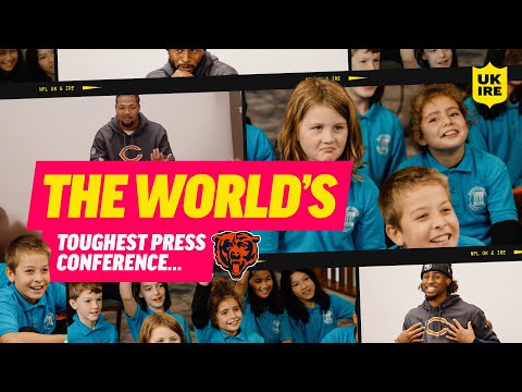 Chicago Bears Answer Questions From British Kids 🤣🐻 | The World's Toughest Press Conference | NFL UK