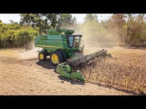 Hannah Starts Driving Big Red | Opening Day of Soybean Harvest