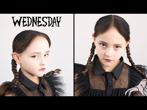 Wednesday Addams Halloween Hair! 🕸️🕷️🧟‍♀️