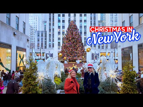 NEW YORK Christmas 🎄 Holiday Season in Manhattan - Walking Tour 4K