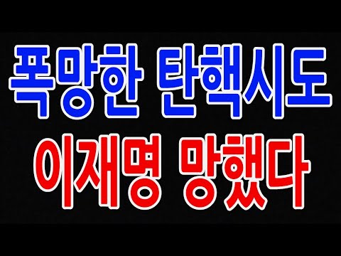 폭망한 탄핵시도 이재명 망했다