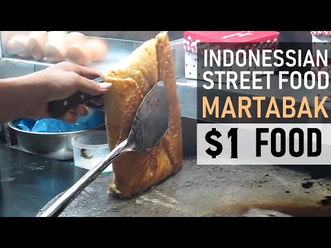 AWESOME Indonessian street food! (1$) Indonesian Martabak