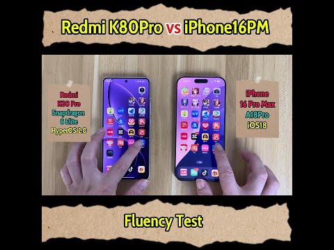 Redmi K80Pro vs iPhone16PM Fluency Test