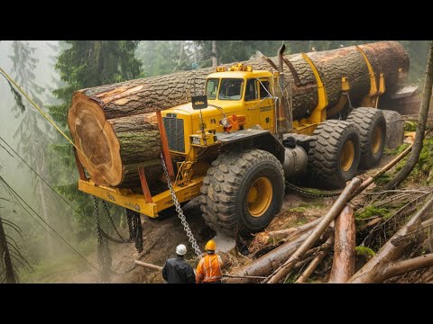 World's Biggest Logging Trucks in Action, Heavy Equipment Machines at Work  #39