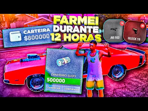 FARMANDO DO 0 a 500.000.000 MILHÕES EM 12 HORAS NO GTA RP COM MOD MENU