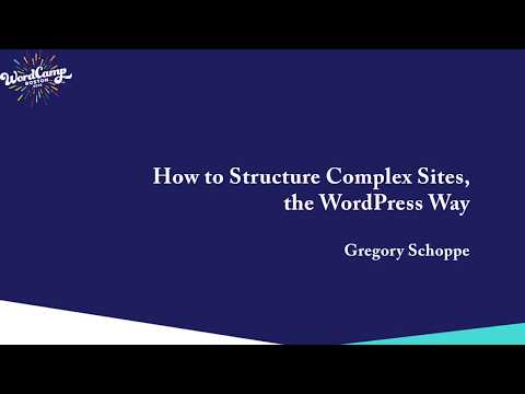 How to Structure Complex Sites