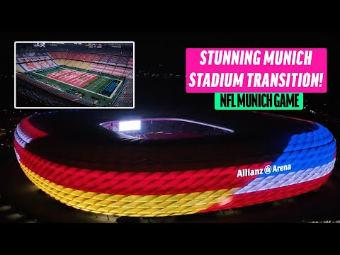 INCREDIBLE Timelapse of Allianz Arena from ⚽ to 🏈 | NFL UK & Ireland