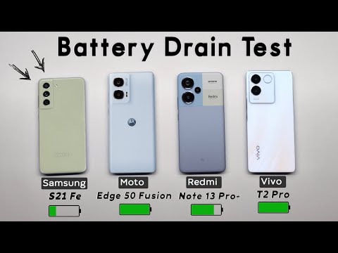 Moto Edge 50 Fusion vs Vivo T2 Pro vs Redmi Note 13 Pro Plus vs Samsung S21 Fe Battery Drain Test!