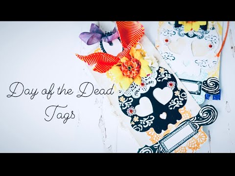 TUTORIAL Day of the Dead Scrapdiva Dia de los Muertos Paper Crafts Day of the Dead Tags | iralamija