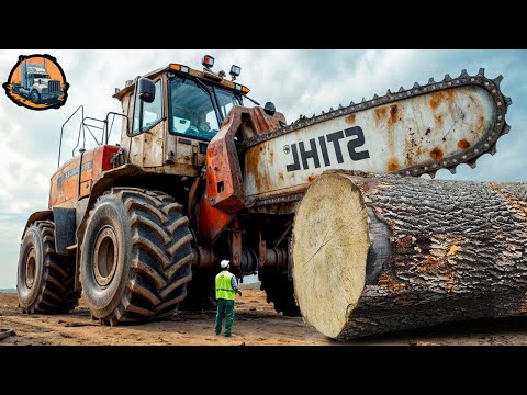 Extreme Dangerous Fastest Big Chainsaw Cutting Tree Machines - Monster Removes Tree Stump | Part 3