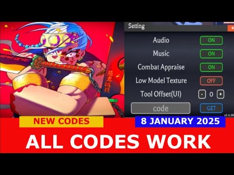 *NEW CODES JANUARY 8, 2025* [♬UPD] Demon Blade ROBLOX | ALL CODES