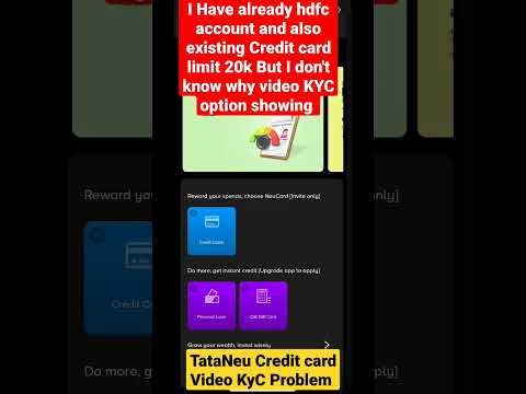 TataNeu HDFC credit card Video KYC existing HDFC credit and account Holder Also #techadda #shorts