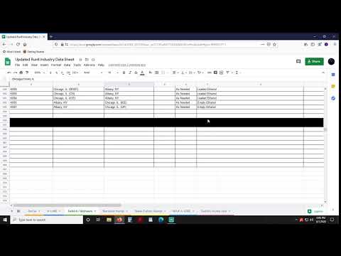 Additional Updated Information on my Spreadsheet Database