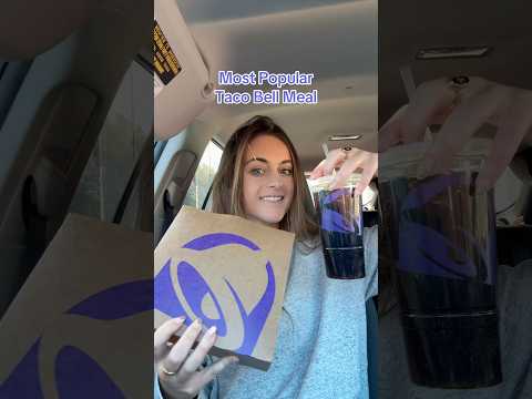 Trying the Most Popular Meal from Taco Bell 🌮🌯💜🧡🔔 #tacobell #tacobellorder #tacobellmukbangs