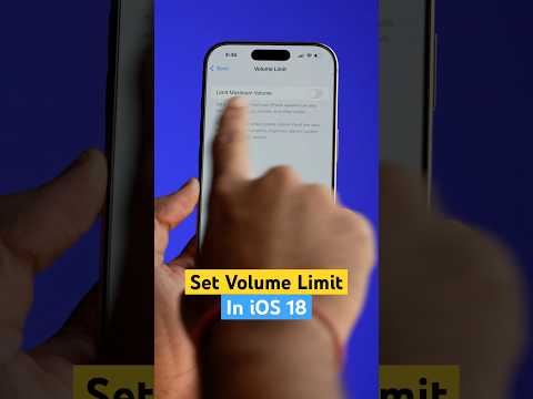 Set Maximum Volume Limit in iOS 18 #apple #ios18