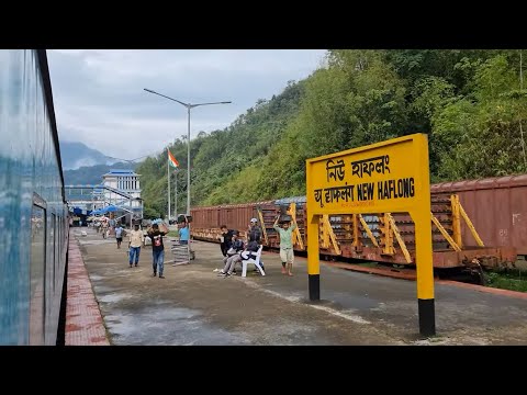 New Haflong railway station 14620/Tripura Sundari Express Arriving, Indian Railways Video 4k HD