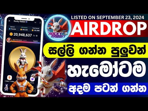 Rabbit coin airdrop sinhala | rocky rabbit airdrop sinhala  | rocky rabbit listing date