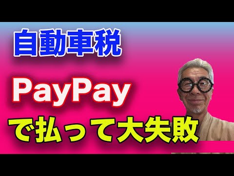 自動車税を PayPayで支払って損してしまった話し。