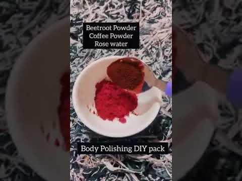 Beetroot powder, coffee powder & rose water face pack