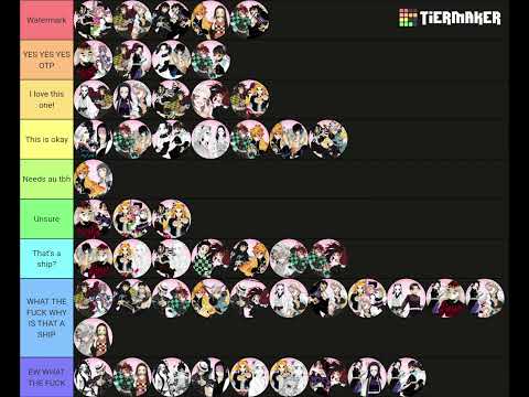 My DS:Kny ship tier list! #demonslayer #kny #anime #manga