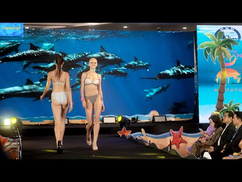 Young Girl Bikini Models on Runway Central Mall Aug 19 2023 Pattaya FTV Thailand