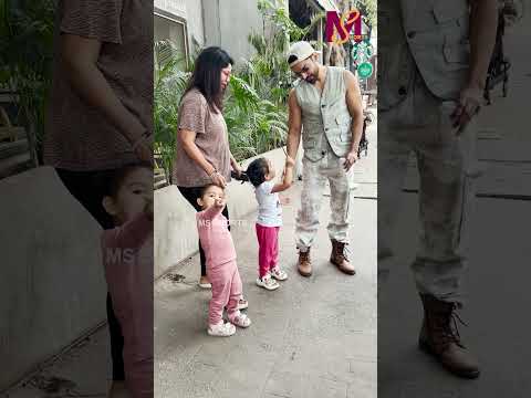 Gurmeet Choudhary And Debina Bonnerjee Along With Kids Spotted At The Kitchen Garden Juhu | #shorts