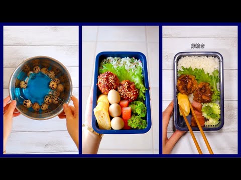 How to make quail egg flavored balls 🥚 How to pack lunch 🍱 Tips for easily peeling shells!