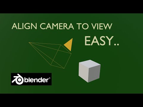 How To ALIGN CAMERA TO VIEW, Blender Tutorial