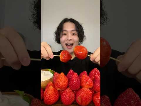 苺食べ放題🍓#shorts #咀嚼音 #asmr #mukbang #モッパン #大食い