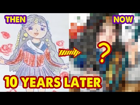 Redraw Childhood Painting - 10 YEARS LATER | Ethnic Girl | Huta Chan Studio