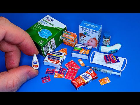 DIY Miniature First Aid Kit Medicine | DollHouse | No Polymer Clay! for American girl