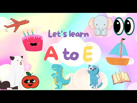 Learn ABCDE | Fun Alphabet Letters A to E for Kids | Learn to Read & Write