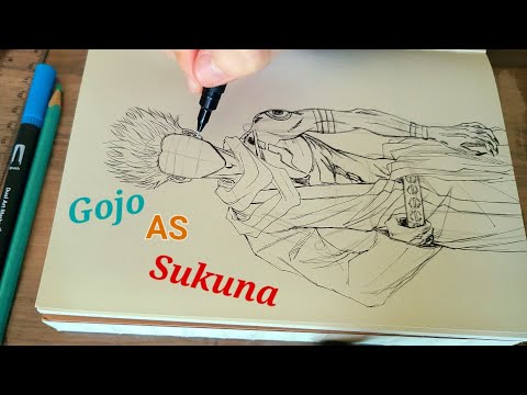 Drawing Gojo as Sukuna 🥵❤️‍🔥 JUJUTSU KAISEN FANART