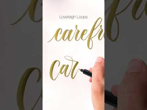 "Carefree" Brush Pen Calligraphy Quote | August #LetteringChallenge #ASMR #shorts