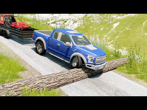 Mobil vs Fallen Tree #12 - BeamNG Drive