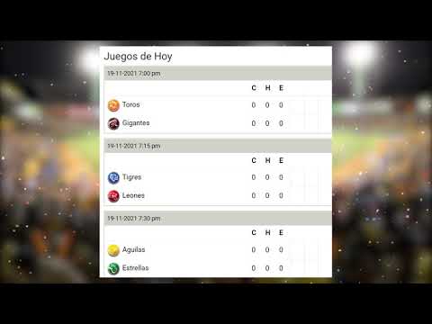 Juegos para hoy, Beisbol invernal RD