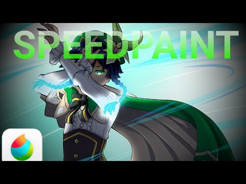 [SPEEDPAINT] Venti - Genshin Impact (MEDIBANG PAINT)