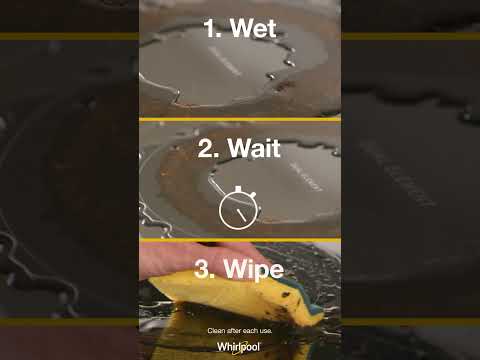 Wet, Wait, Wipe | Whirlpool® WipeClean™ Coating #whirlpoolappliances #cooking #kitchen