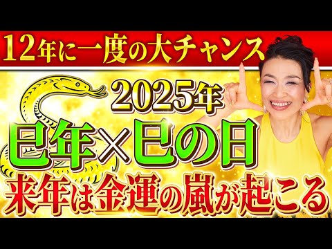 12年に一度の大チャンス❗️2025年の巳年×巳の日に向けて年内にやったら凄い開運⤴️アクション✨ これで来年は金運の嵐が起こる🤩💰（第1707回）