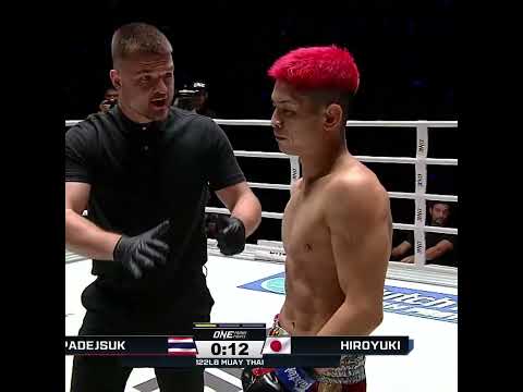 Go to SLEEP 😴 Padejsuk flattens Hiroyuki for a highlight-reel KO! #ONEFridayFights91