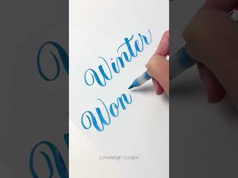 "Winter Wonderland" Modern Brush Pen Calligraphy Quote #ASMR #brushpenlettering #winterwonderland