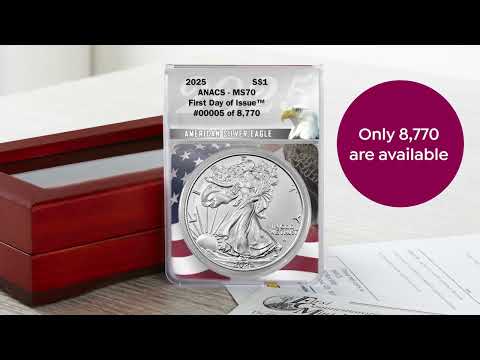 2025 MS70 ANACS FDOI LE 8,770 Silver Eagle and Grading C...